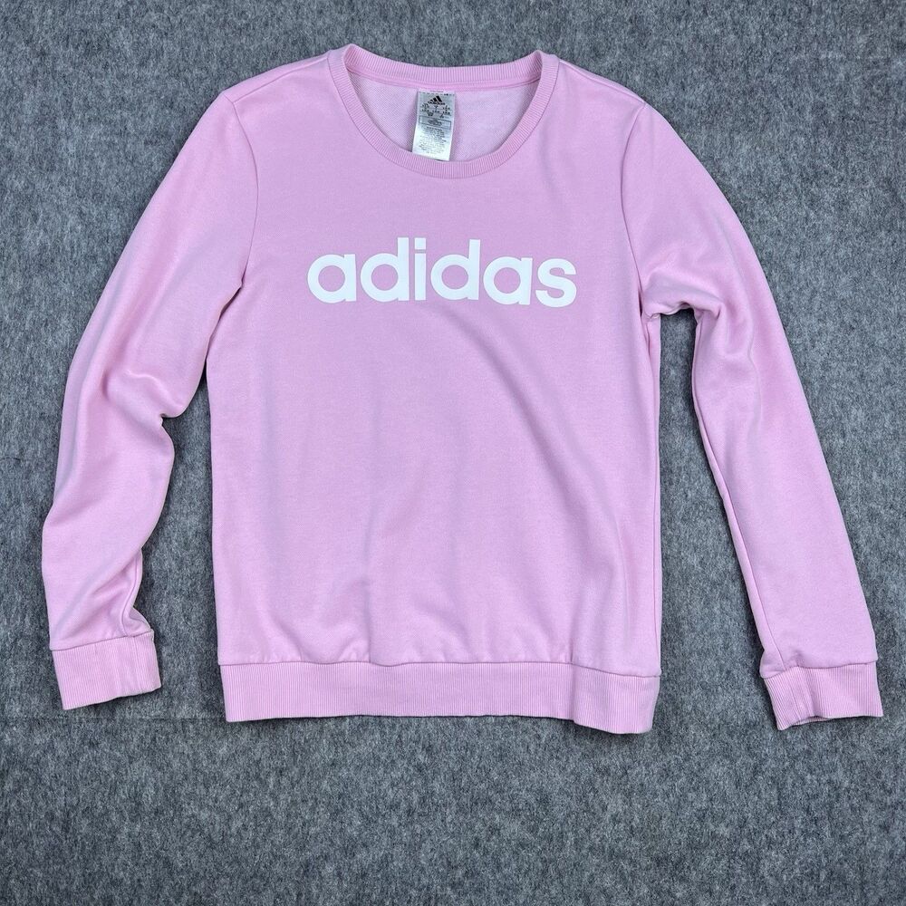 Adidas Womens Long Sleeve Soft Stretch Pink Long Sleeve Sweatshirt Size S (8-10)